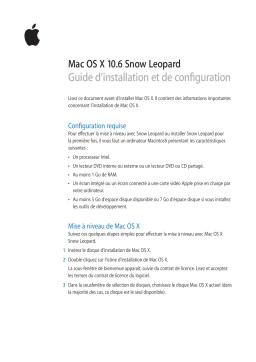 Apple Mac OS X 10.6 Snow Leopard Manuel du propriétaire