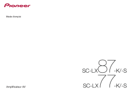 Pioneer SC-LX87 Manuel utilisateur