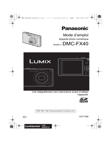 Panasonic LUMIX DMC-FX40 Manuel du propriétaire | Fixfr