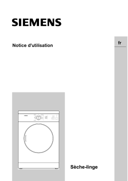 Siemens WTXL1100FG Manuel du propriétaire