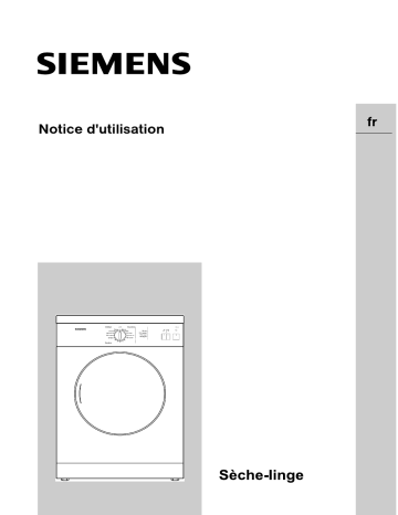 Siemens WTXL1100FG Manuel du propriétaire | Fixfr