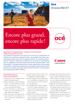 Canon OCE ARIZONA 550 XT Manuel du propriétaire