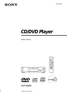 Sony DVP-S530D Manuel du propriétaire