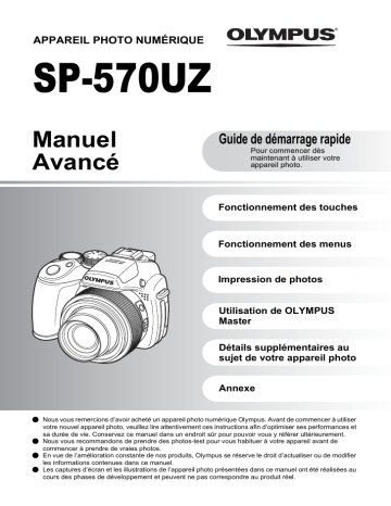 Olympus SP-570UZ Manuel du propriétaire | Fixfr
