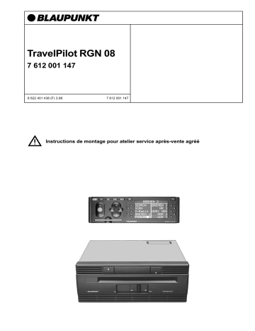 Blaupunkt NAVIRECHNER RGN 08 Manuel du propriétaire | Fixfr