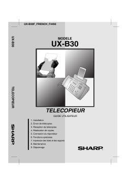 Sharp UX-B30 Manuel du propriétaire