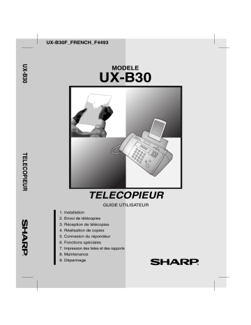 Sharp UX-B30 Manuel du propriétaire | Fixfr