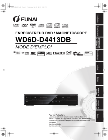 Funai WD6D-D4413DB Manuel du propriétaire | Fixfr