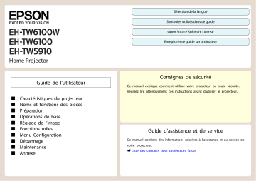 EH-TW5910 | Epson EH-TW6100W Manuel du propriétaire | Fixfr