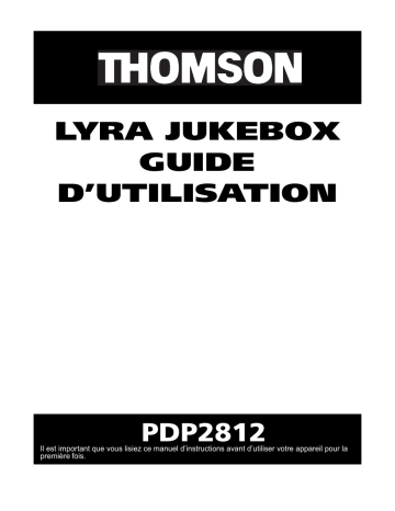 Thomson PDP2812 Manuel du propriétaire | Fixfr
