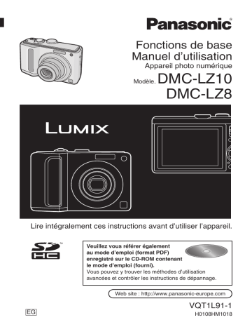 LUMIX DMC-LZ8 | Panasonic LUMIX DMC-LZ10 Manuel du propriétaire | Fixfr