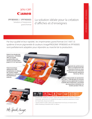 IPF 9000S | Canon IPF 8000S Manuel du propriétaire | Fixfr