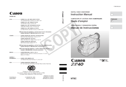 Canon ZR40 Manuel du propriétaire