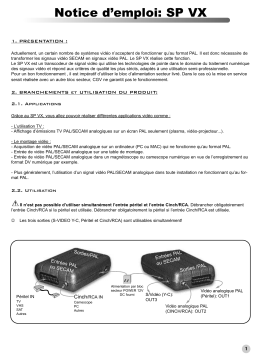 CGV SP VX Manuel du propriétaire