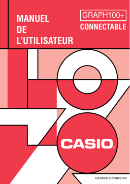 Casio GRAPH100 Manuel du propriétaire