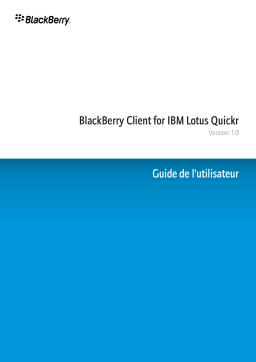 Blackberry CLIENT POUR IBM LOTUS Manuel du propriétaire