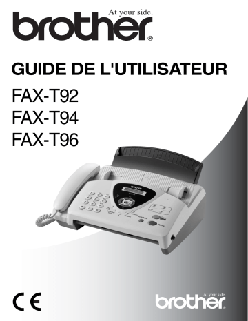 Brother FAX-T94 Manuel du propriétaire | Fixfr