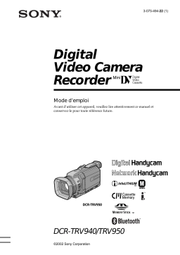 Sony DCR-TRV940 Manuel du propriétaire