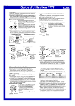 Casio 4777 Manuel du propriétaire