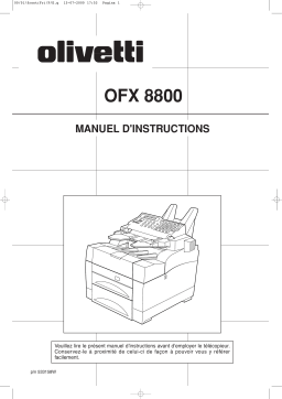 Olivetti OFX 8800 Manuel du propriétaire