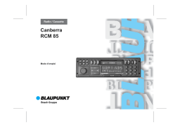 Blaupunkt CANBERRA RCM 85 Manuel du propriétaire