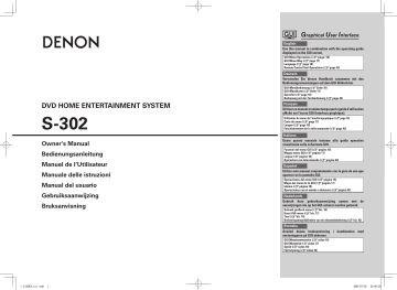 Denon S-302 Manuel du propriétaire | Fixfr