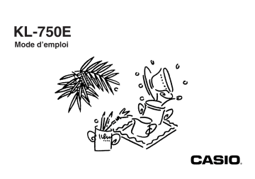 Casio KL-750E Manuel du propriétaire | Fixfr