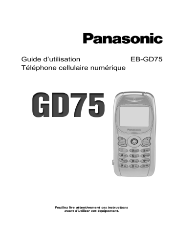 Manuel du propriétaire | Panasonic EB-GD75 Manuel utilisateur | Fixfr