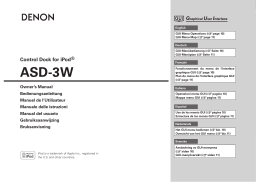 Denon ASD-3W Manuel du propriétaire