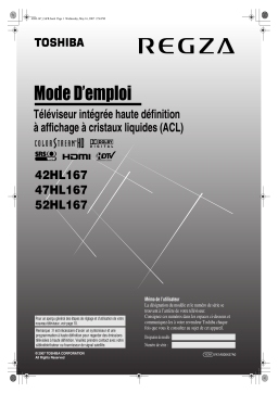 Toshiba 52HL167 Manuel du propriétaire