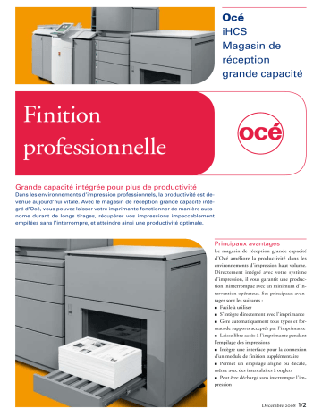 Canon OCE IHCS Manuel du propriétaire | Fixfr