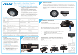 Pelco Evolution Outdoor Camera Manuel utilisateur