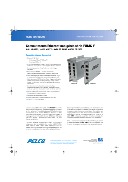 Pelco FUMS-F Series Unmanaged Ethernet Switch Manuel utilisateur