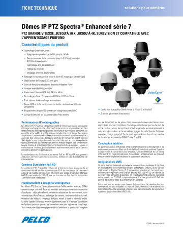 Spécification | Pelco Spectra Enhanced 7 Manuel utilisateur | Fixfr