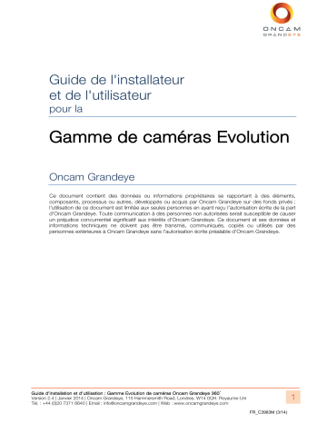 Pelco Oncam Grandeye Evolution Camera Range Manuel utilisateur | Fixfr