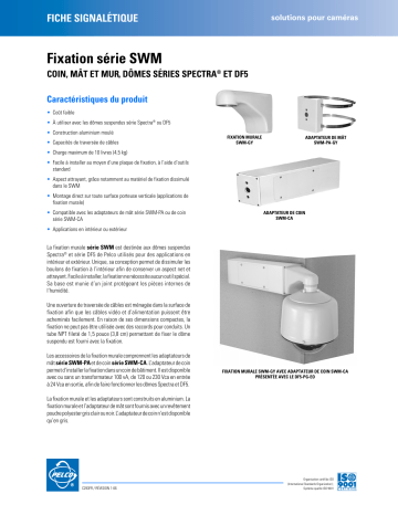 Spécification | Pelco SWM Series Mount Manuel utilisateur | Fixfr