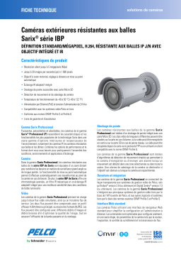 Pelco Sarix IBP Series Environmental Bullet Camera Manuel utilisateur