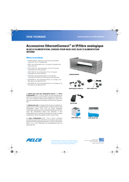 Pelco EthernetConnect and IP-Analog Fiber Accessory Manuel utilisateur