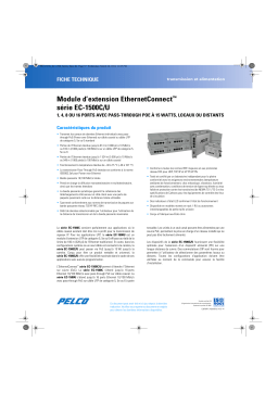 Pelco EC-1500C-U Series EthernetConnect Extender Manuel utilisateur