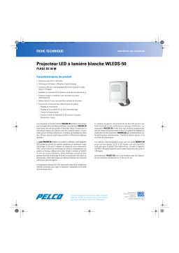 Pelco WLEDS-50 White Light LED Illuminator Manuel utilisateur