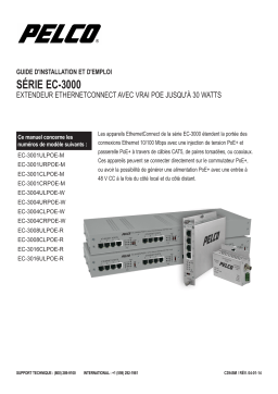 Pelco EC-3000C-U Series EthernetConnect Extender Guide d'installation