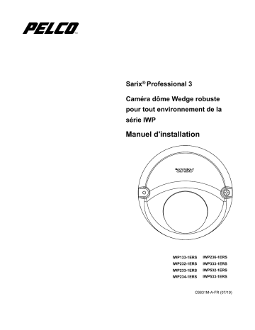 Installation manuel | Pelco Sarix Pro 3 Series Wedge Guide d'installation | Fixfr