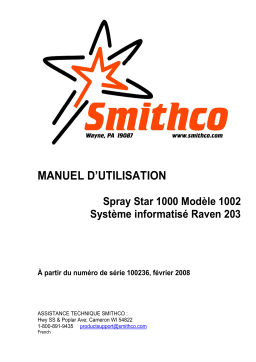 Smithco Spray Star 1002 Dec 2008 Manuel du propriétaire