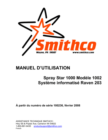 Smithco Spray Star 1002 Dec 2008 Manuel du propriétaire | Fixfr