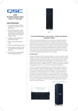 QSC E215 Manuel utilisateur