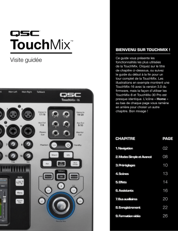 TouchMix-8 | TouchMix-30 Pro | Mode d'emploi | QSC TouchMix-16 Manuel utilisateur | Fixfr