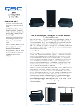 QSC E110 Manuel utilisateur