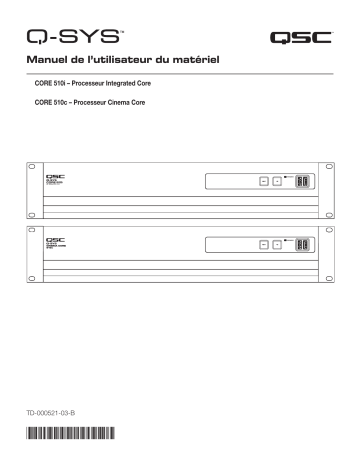 QSC Q-SYS CORE 510i and 510c Manuel utilisateur | Fixfr