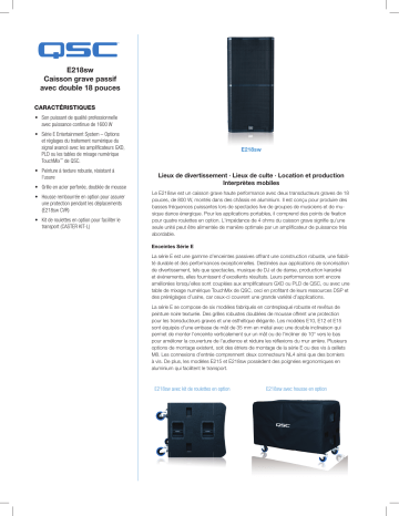 Spécification | QSC E215 Manuel utilisateur | Fixfr