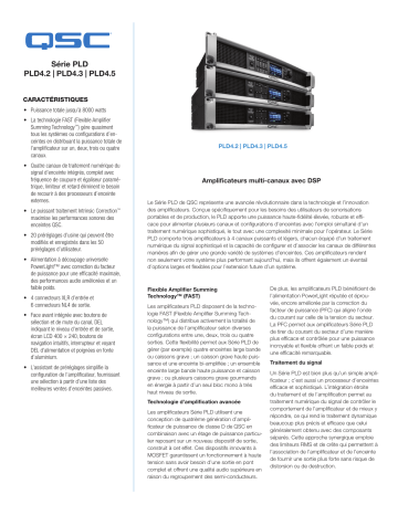 PLD4.5 | PLD4.3 | Spécification | QSC PLD4.2 Manuel utilisateur | Fixfr